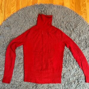 L'Autre Chose Red Turtleneck Sweater Size M NWOT